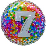 "18"" 7 Rainbow Confetti Balloon Airise"