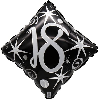 "18"" 18 Elegant Sparkles and Swirls Balloon Airise" "18"" 18 Elegant Sparkles and Swirls Balloon Airise"