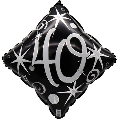 "18"" 40 Elegant Sparkles and Swirls Balloon Airise" "18"" 40 Elegant Sparkles and Swirls Balloon Airise"