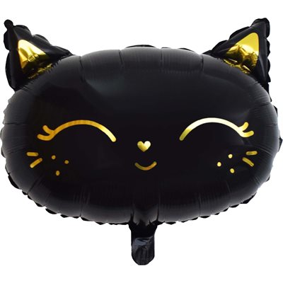 Ballon noir en forme de chat Kitty de 18 pouces Ballon noir en forme de chat Kitty de 18 pouces