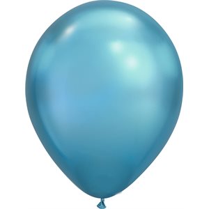 "Chromed Blue / Bleu Chromé (50CT) Party Zone 12"" Latex Ballo