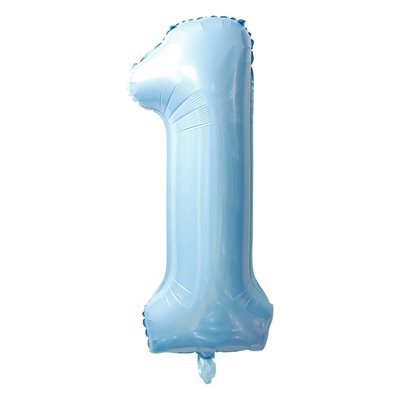 Ballon numéro 1 bleu bébé de 34 po Ballon numéro 1 bleu bébé de 34 po