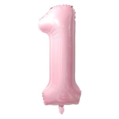 Ballon numéro 1 rose bébé de 34 po Ballon numéro 1 rose bébé de 34 po