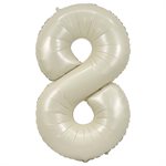 "34"" Cream Number 8 Balloon"