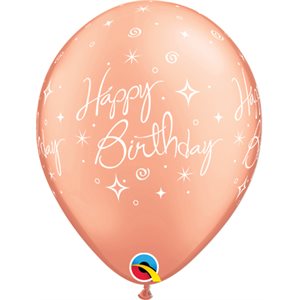B.11'' HAPPY BIRTHDAY ROSE GOLD CHROME P / 50
