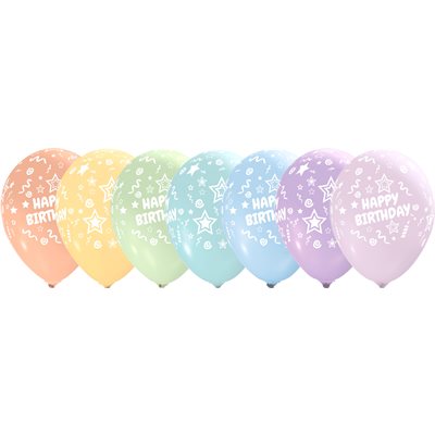 B.12'' HAPPY BIRTHDAY PASTEL P / 50 B.12'' HAPPY BIRTHDAY PASTEL P / 50
