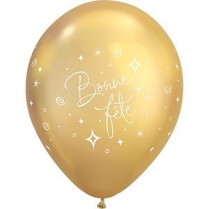B.11'' BONNE FETE CHROME OR ENCRE BLANC P / 50
