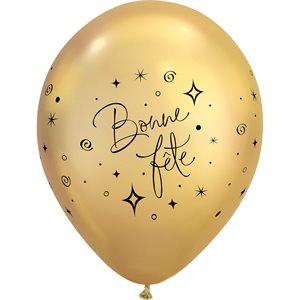 B.11'' BONNE FETE CHROME OR ENCRE NOIR P / 50