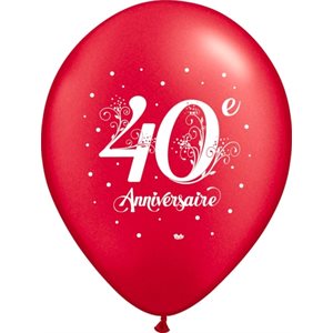B.12'' 40e Anniversaire rouge métal 2 cotés P / 50