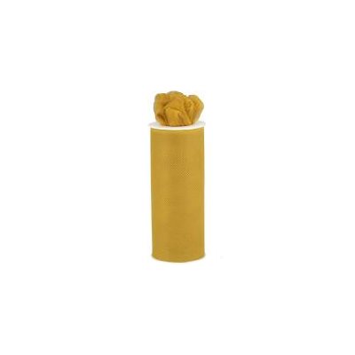 TULLE FINE GLITTER GOLD 6X25V