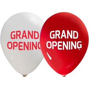 "Grand Opening - (50ct) 12"" Latex Balloons - 2 sides"